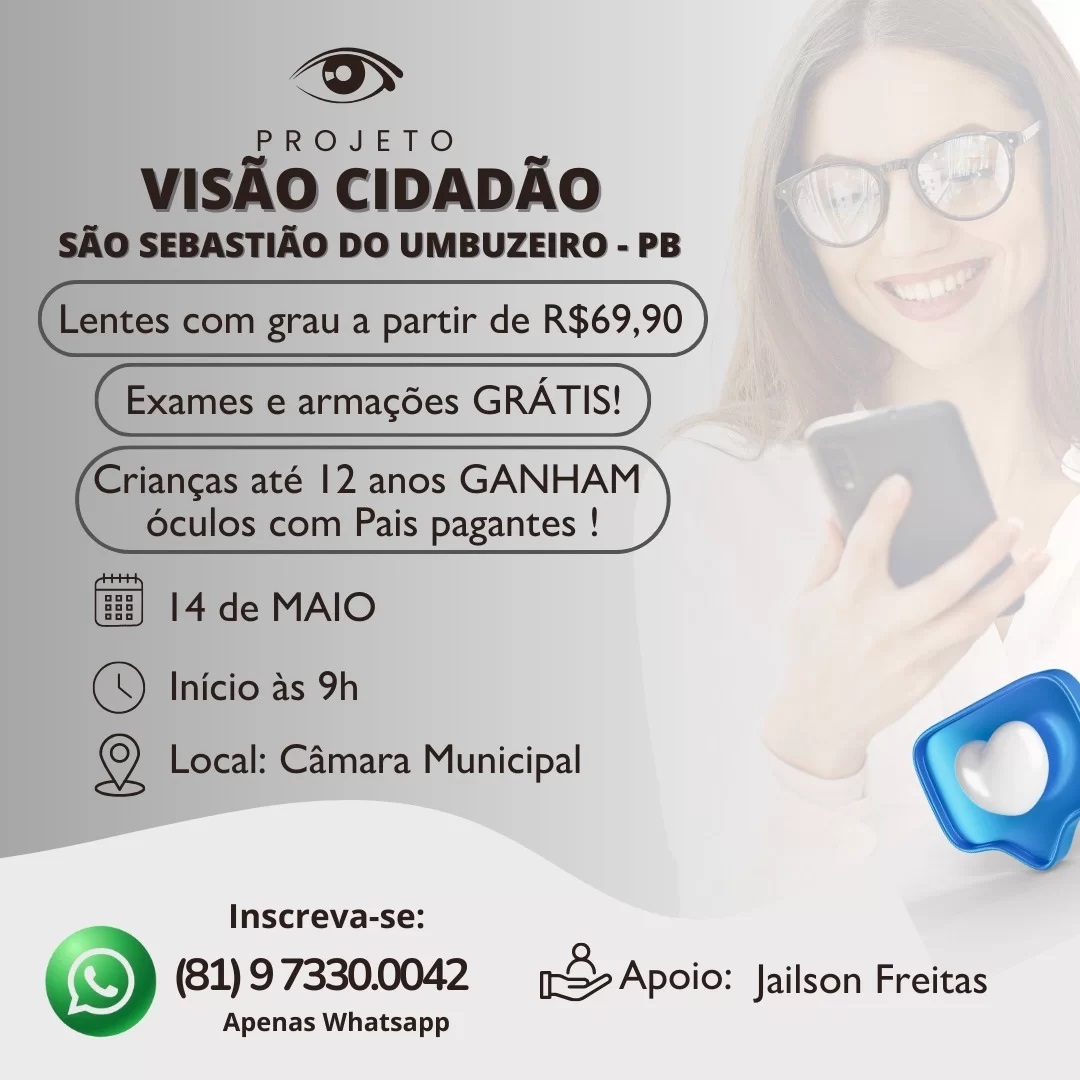 Câmara de São Sebastião do Umbuzeiro e ONG INAC Oferecem Exames de Vista Gratuitos