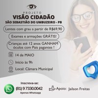 Câmara de São Sebastião do Umbuzeiro e ONG INAC Oferecem Exames de Vista Gratuitos